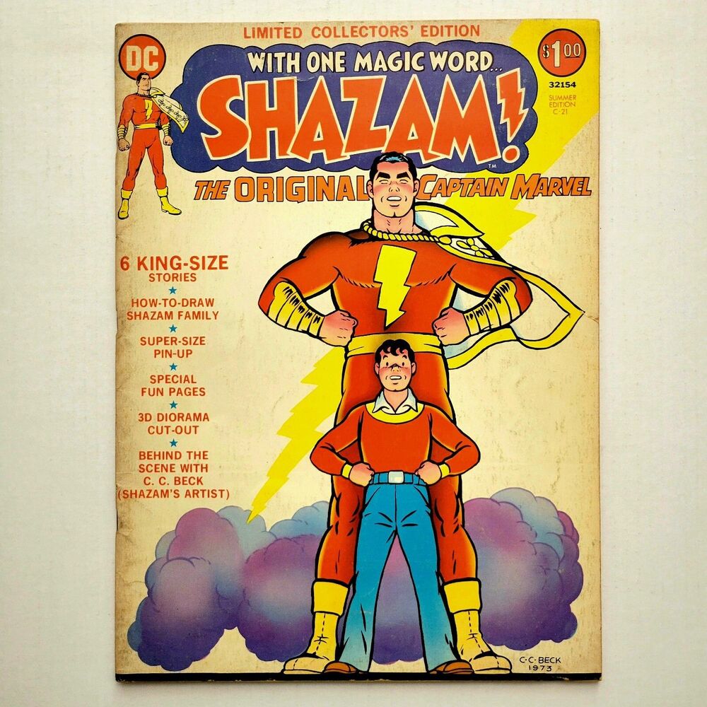 DC Limited Collector's Ed. #C-21 (1973) "SHAZAM" 6 Stories PINUPS Treasury Size